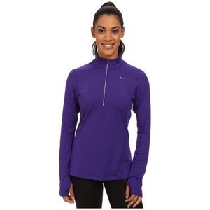 Nike Women DriFit Running Purple Quarter Zip